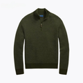 Washable Wool Sweater with Quarter Zip