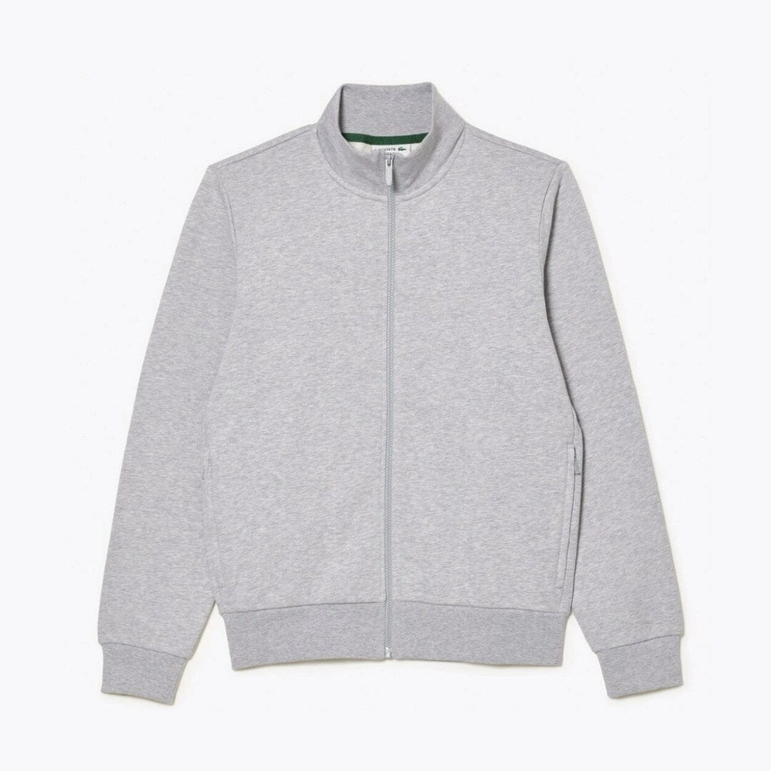 Fleece Sweatshirt with High Collar and Zip